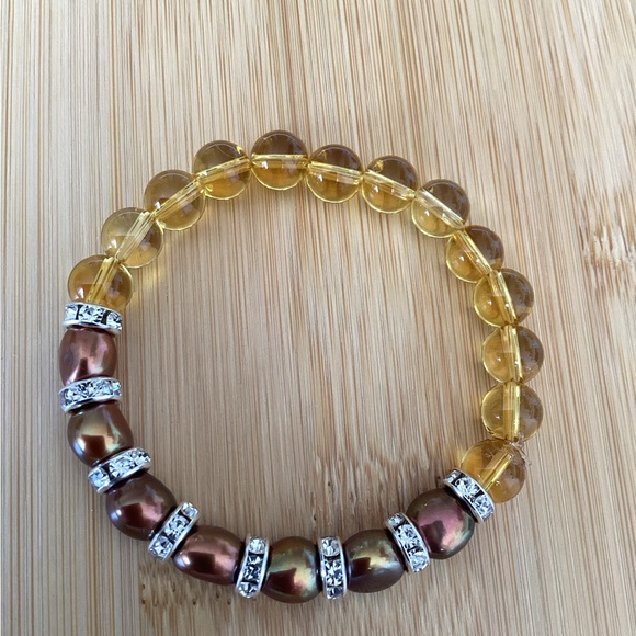 Pearls and Citrine Bracelet - Picture 2 of 2